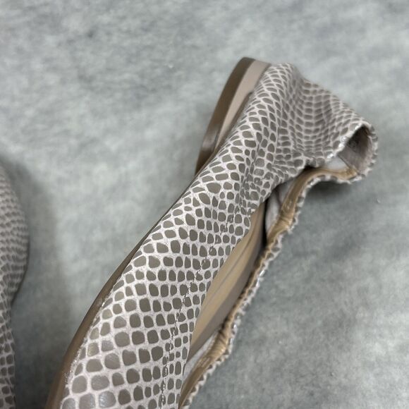 Vionic Ballet Flats 7 Alexa Metallic Lizard Orthotic Shoes Silver Nappa Leather - Picture 11 of 16